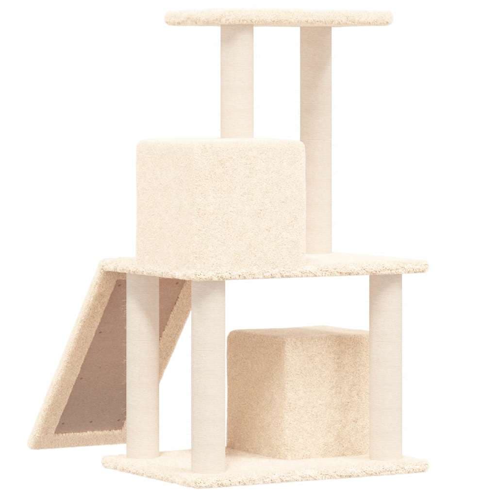 Albero per Gatti con Tiragraffi in Sisal Crema 82 cm — miniatura 4 di 6