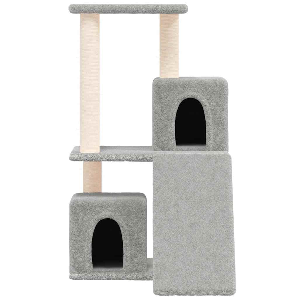 Albero per Gatti con Tiragraffi in Sisal Grigio Chiaro 82 cm — miniatura 3 di 6