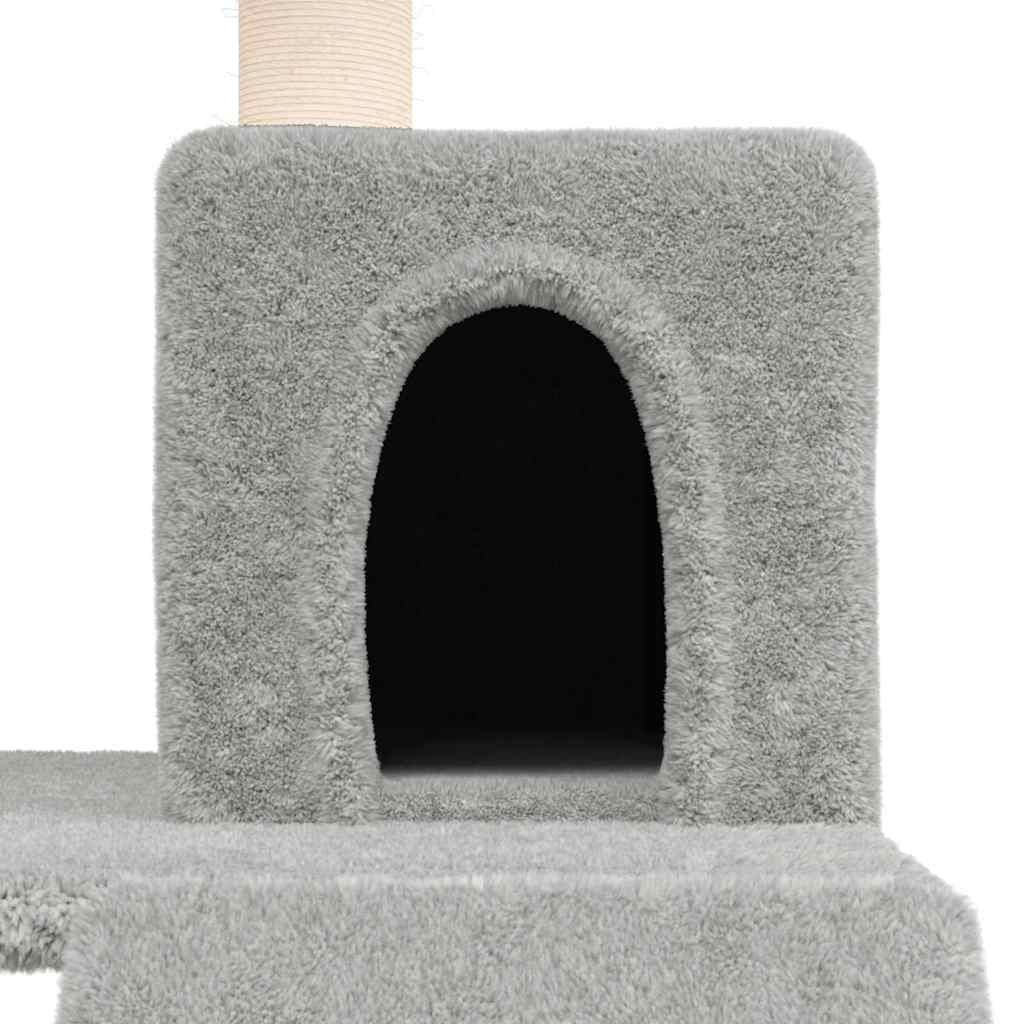 Albero per Gatti con Tiragraffi in Sisal Grigio Chiaro 82 cm — miniatura 5 di 6