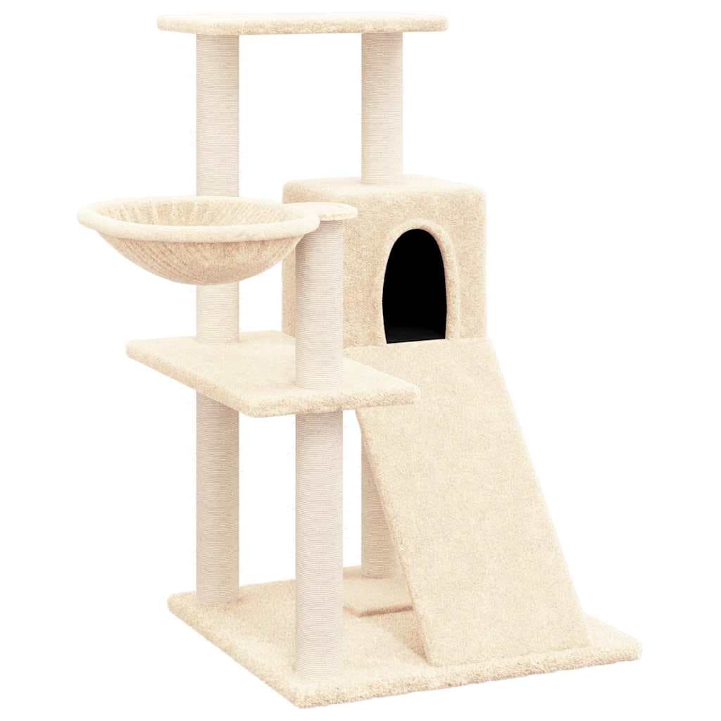 Albero per Gatti con Tiragraffi in Sisal Crema 82 cm — miniatura 2 di 6