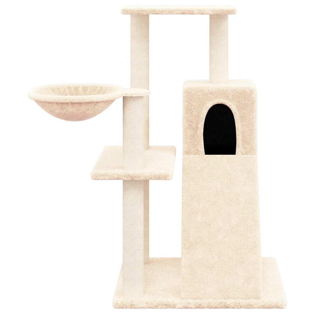 Albero per Gatti con Tiragraffi in Sisal Crema 82 cm — miniatura 3 di 6