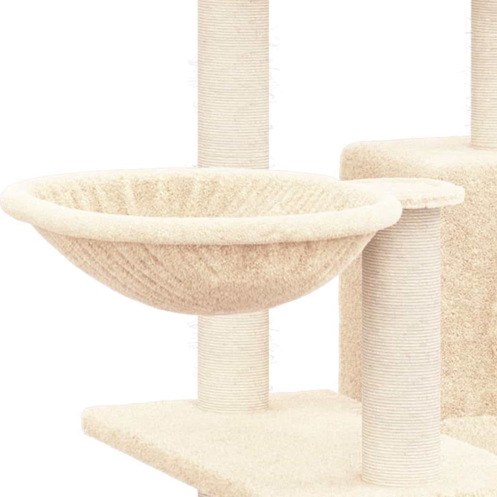 Albero per Gatti con Tiragraffi in Sisal Crema 82 cm — miniatura 5 di 6