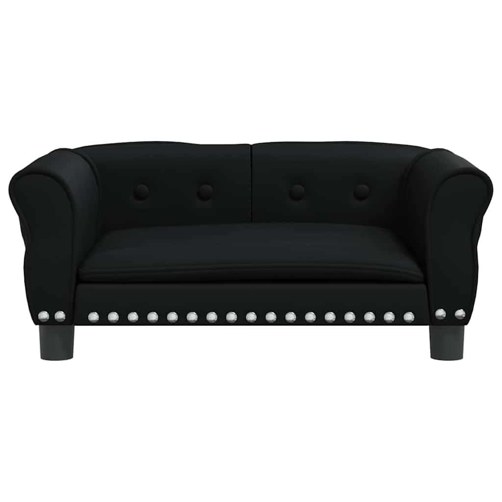 Lettino per Cani Nero 70x45x30 cm in Similpelle — miniatura 3 di 6