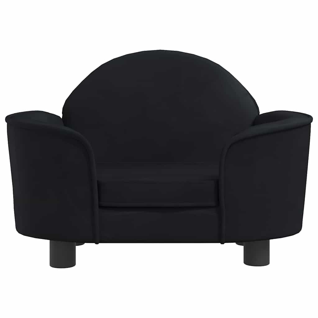 Lettino per Cani Nero 66x40x45 cm in Velluto — miniatura 3 di 6