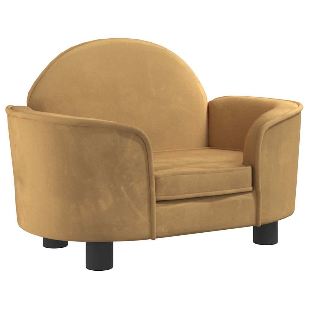 Lettino per Cani Marrone 66x40x45 cm in Velluto — miniatura 2 di 6