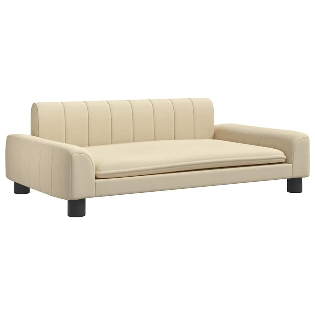 Lettino per Cani Crema 90x53x30 cm in Similpelle — miniatura 2 di 6