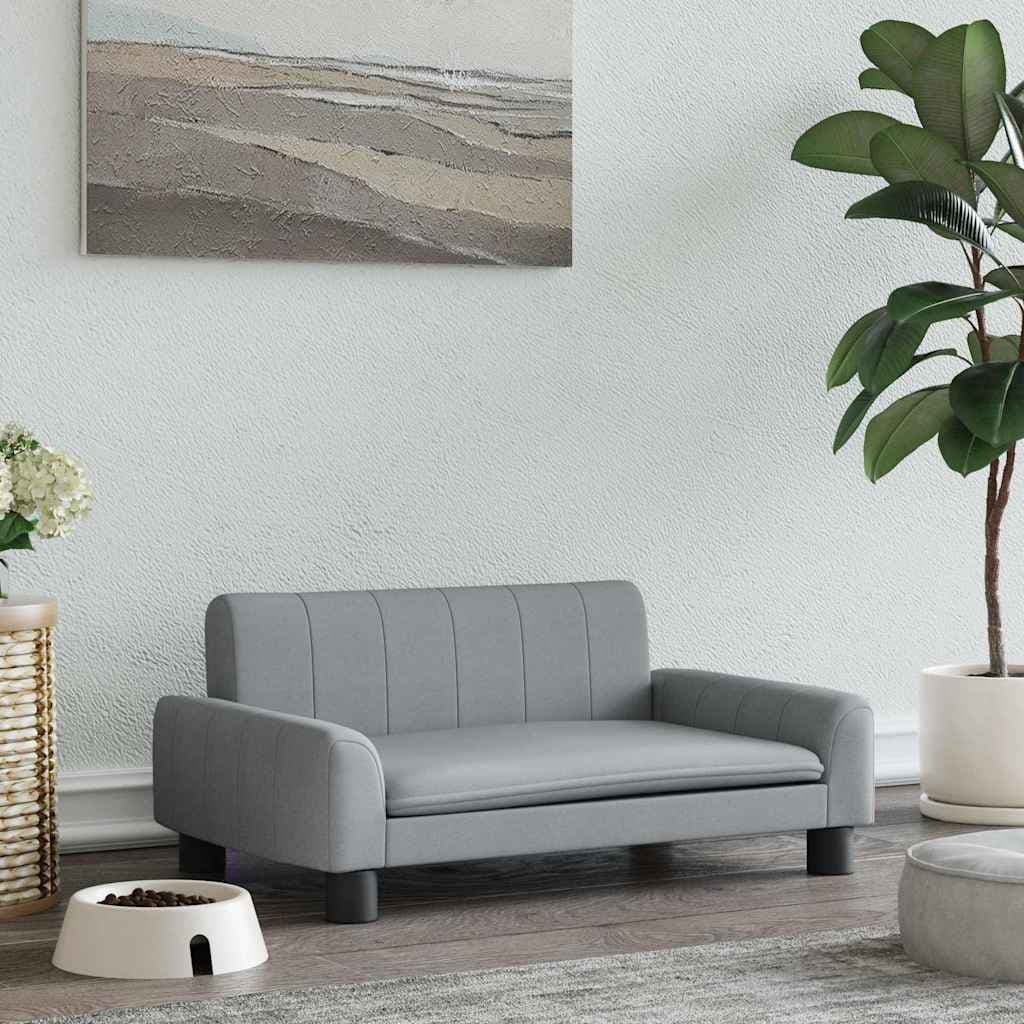 Lettino per Cani Grigio Chiaro 70x45x30 cm in Tessuto — miniatura 1 di 6