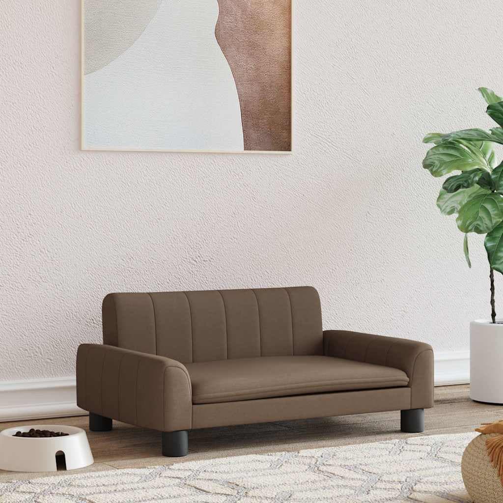 Lettino per Cani Marrone 70x45x30 cm in Tessuto — miniatura 1 di 6
