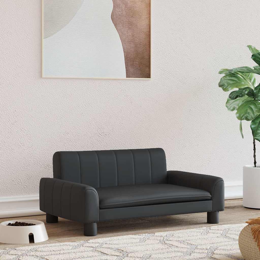 Lettino per Cani Nero 70x45x30 cm in Similpelle — miniatura 1 di 6