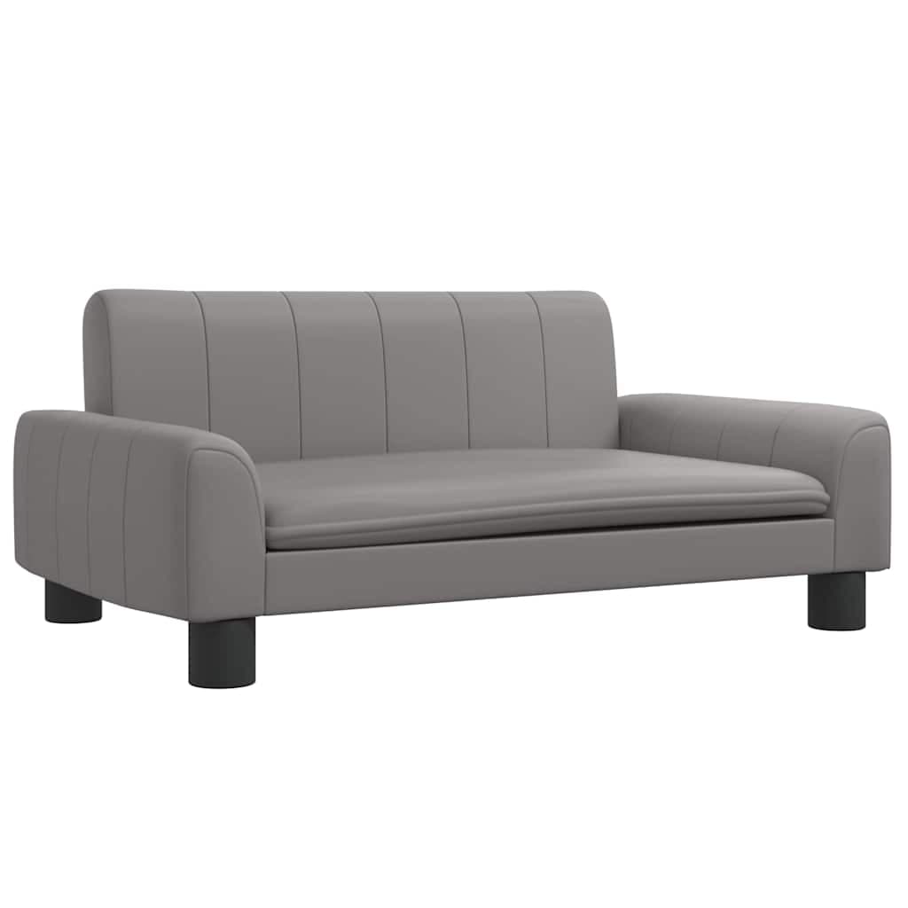 Lettino per Cani Grigio 70x45x30 cm in Similpelle — miniatura 2 di 6