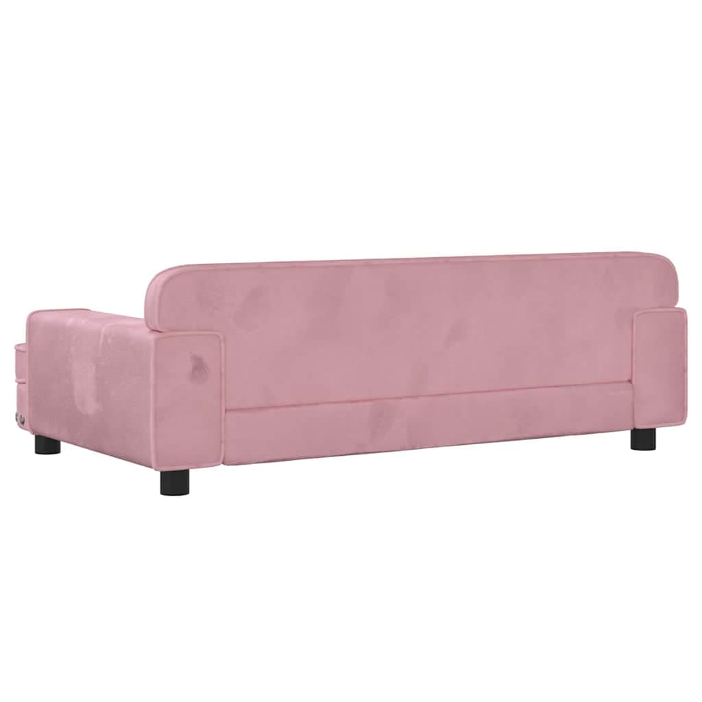 Lettino per Cani Rosa 90x53x30 cm in Velluto — miniatura 4 di 6