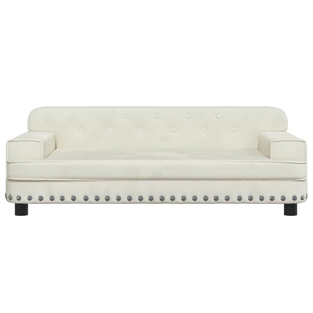 Lettino per Cani Crema 90x53x30 cm in Velluto — miniatura 3 di 6