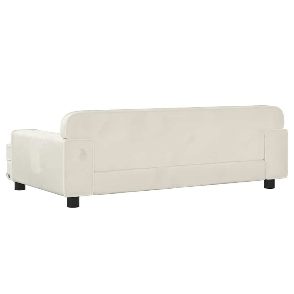 Lettino per Cani Crema 90x53x30 cm in Velluto — miniatura 4 di 6