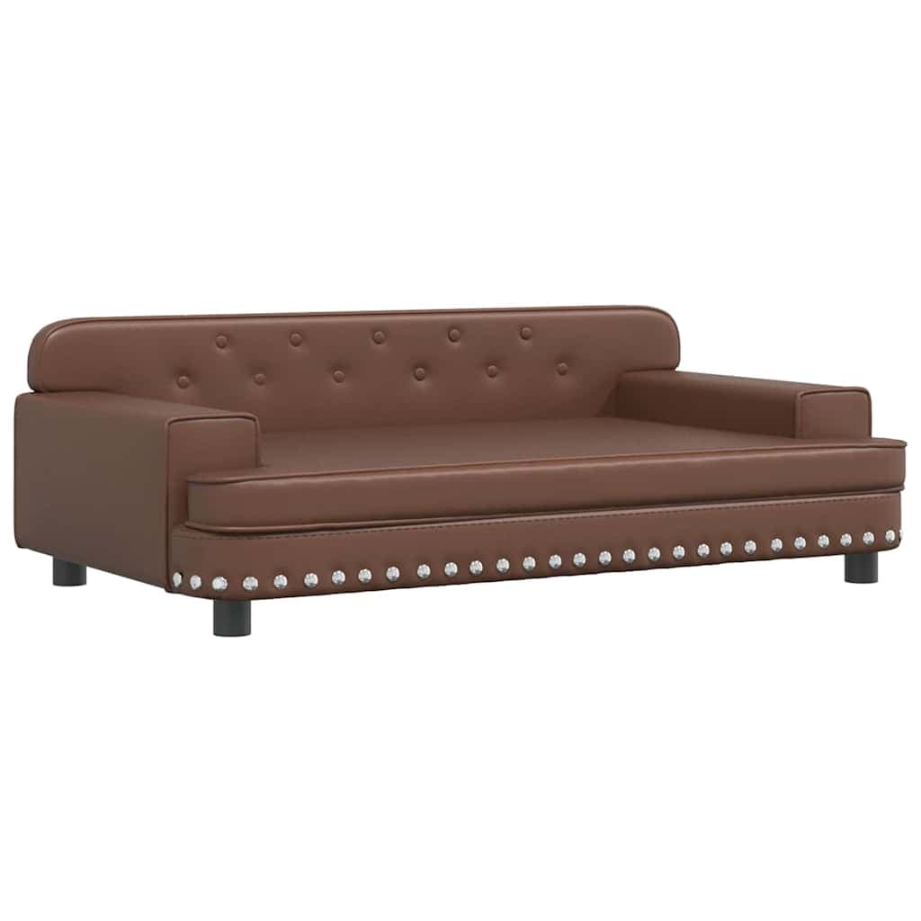 Lettino per Cani Marrone 90x53x30 cm in Similpelle — miniatura 2 di 6