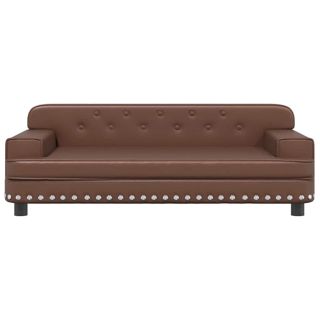Lettino per Cani Marrone 90x53x30 cm in Similpelle — miniatura 3 di 6