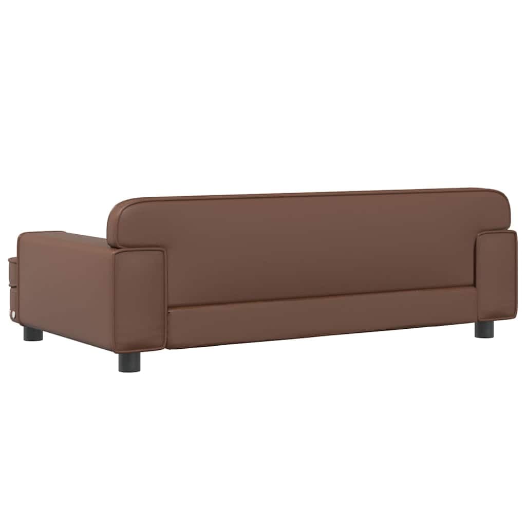 Lettino per Cani Marrone 90x53x30 cm in Similpelle — miniatura 4 di 6