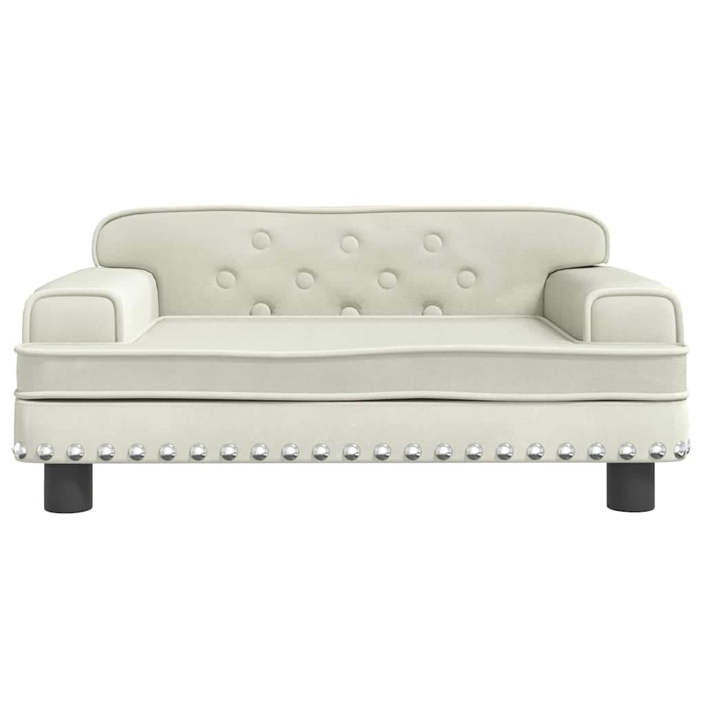 Lettino per Cani Crema 70x45x30 cm in Velluto — miniatura 3 di 6