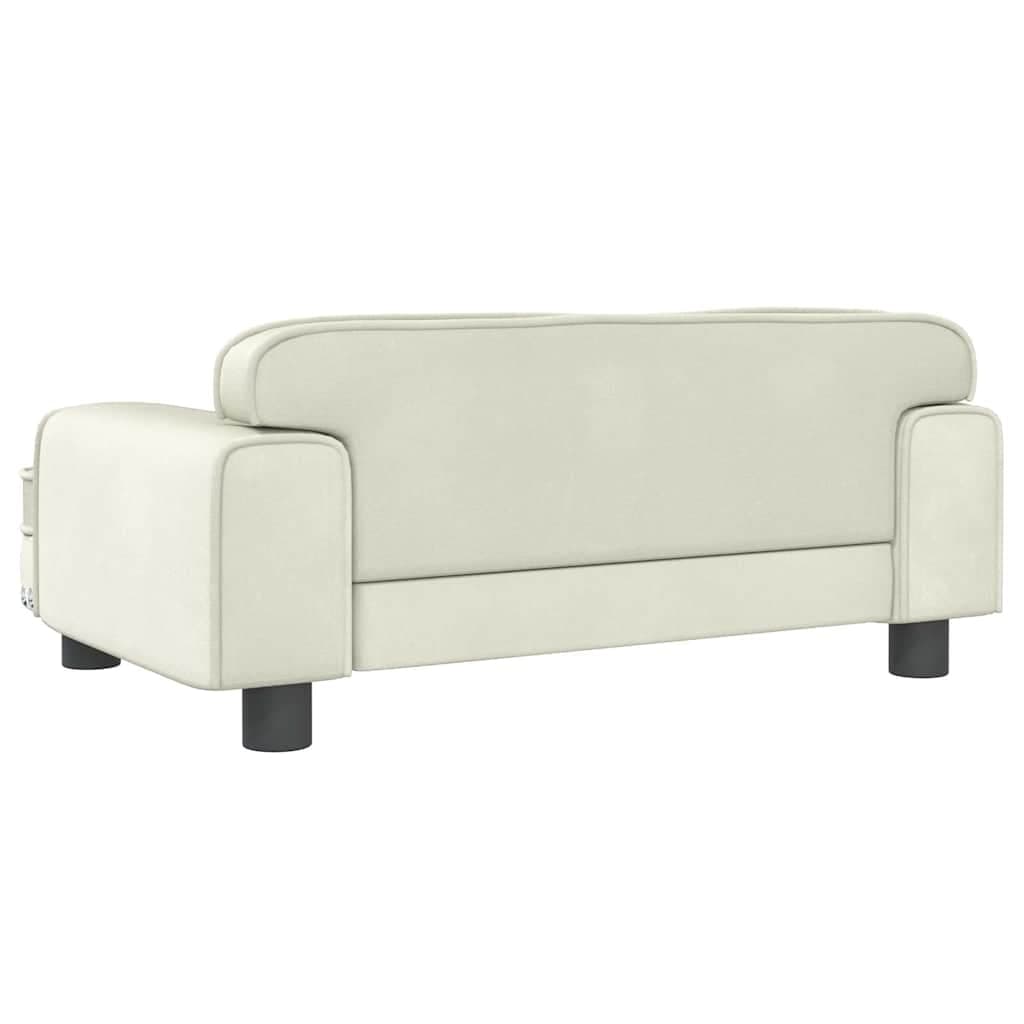 Lettino per Cani Crema 70x45x30 cm in Velluto — miniatura 4 di 6