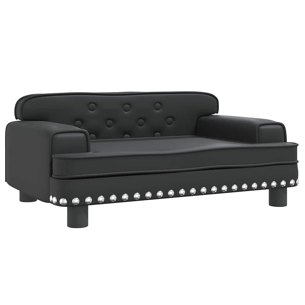 Lettino per Cani Nero 70x45x30 cm in Similpelle — miniatura 2 di 6