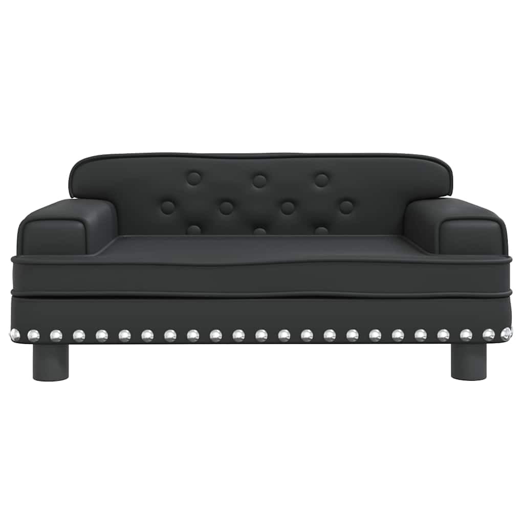 Lettino per Cani Nero 70x45x30 cm in Similpelle — miniatura 3 di 6
