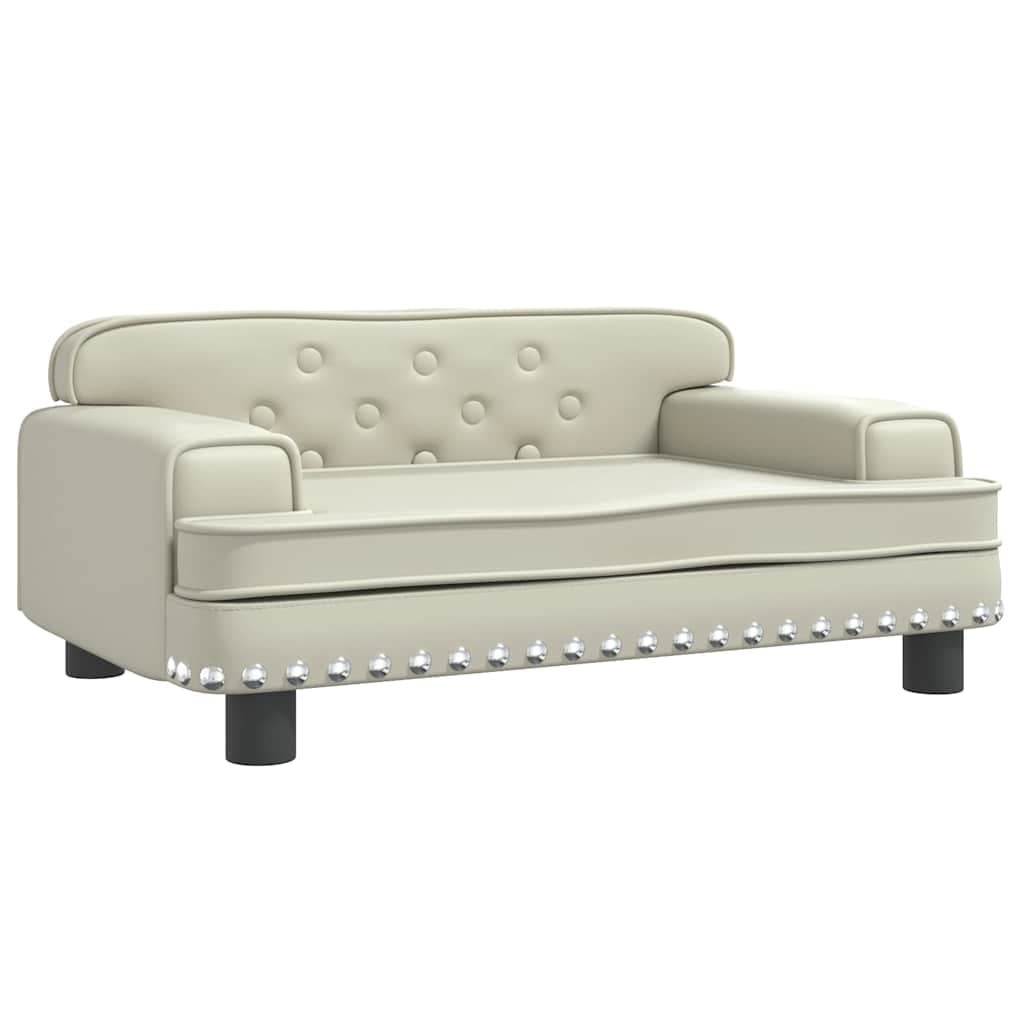 Lettino per Cani Crema 70x45x30 cm in Similpelle — miniatura 2 di 6