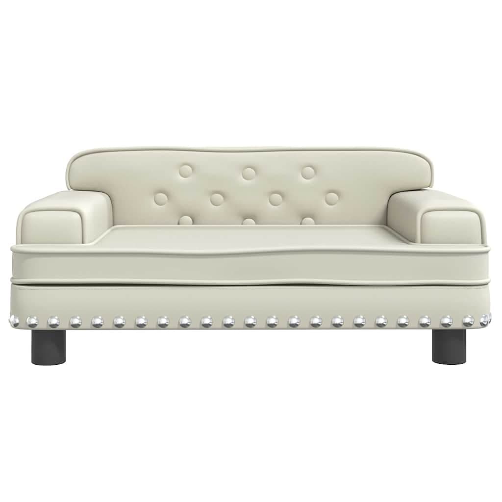 Lettino per Cani Crema 70x45x30 cm in Similpelle — miniatura 3 di 6