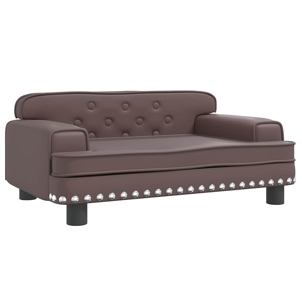 Lettino per Cani Marrone 70x45x30 cm in Similpelle — miniatura 2 di 6