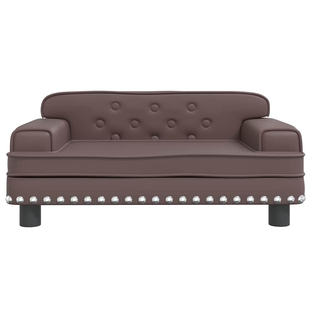 Lettino per Cani Marrone 70x45x30 cm in Similpelle — miniatura 3 di 6