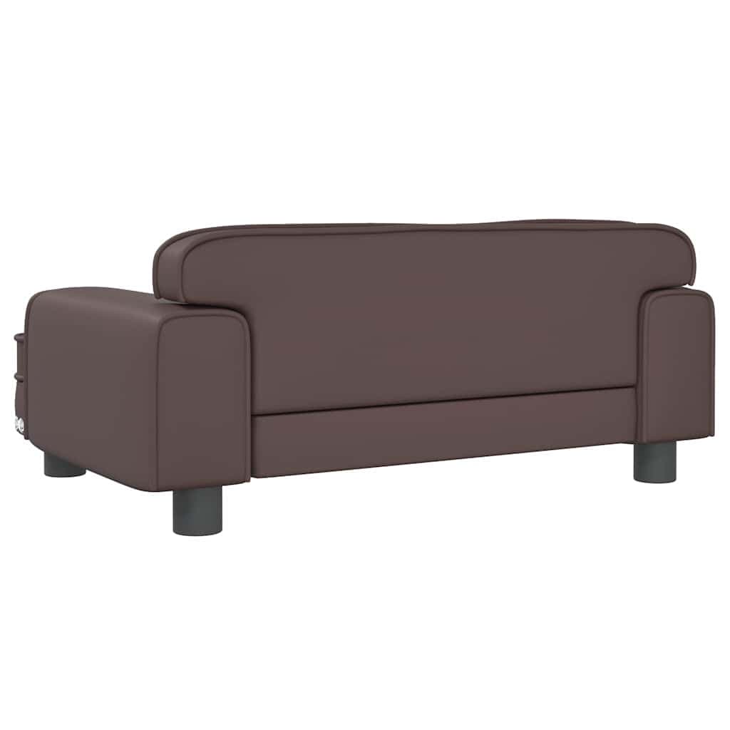 Lettino per Cani Marrone 70x45x30 cm in Similpelle — miniatura 4 di 6