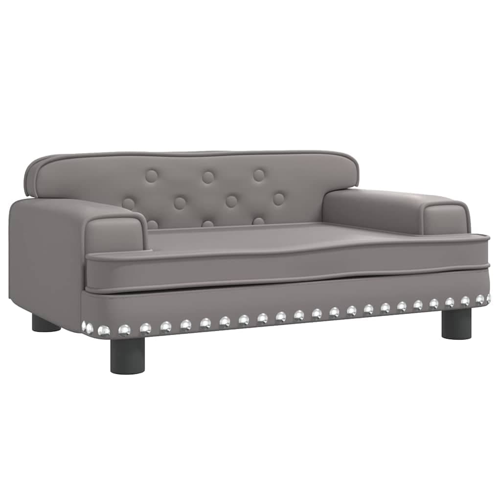 Lettino per Cani Grigio 70x45x30 cm in Similpelle — miniatura 2 di 6