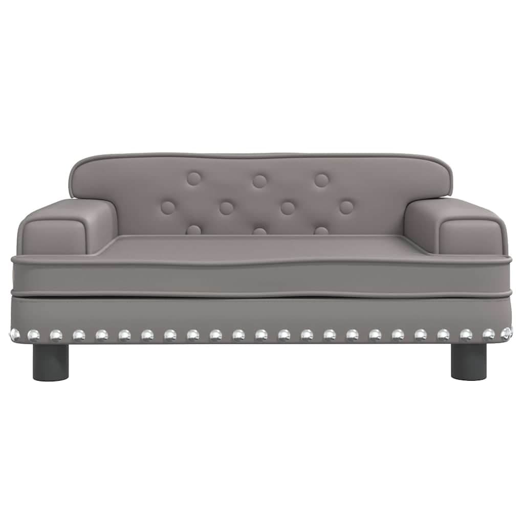 Lettino per Cani Grigio 70x45x30 cm in Similpelle — miniatura 3 di 6