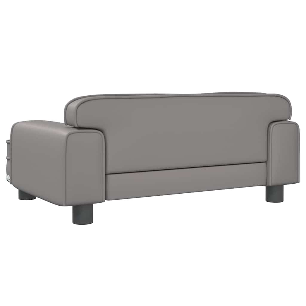 Lettino per Cani Grigio 70x45x30 cm in Similpelle — miniatura 4 di 6