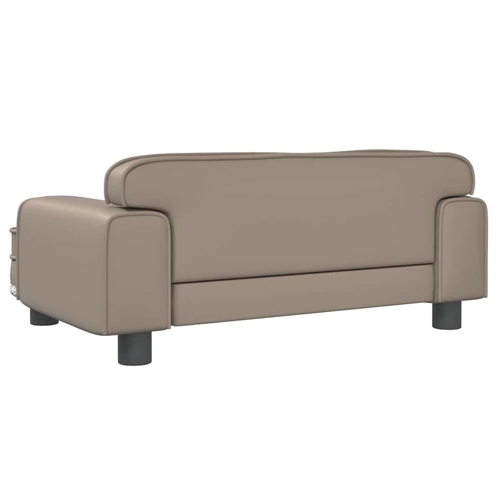 Lettino per Cani Cappuccino 70x45x30 cm in Similpelle — miniatura 4 di 6