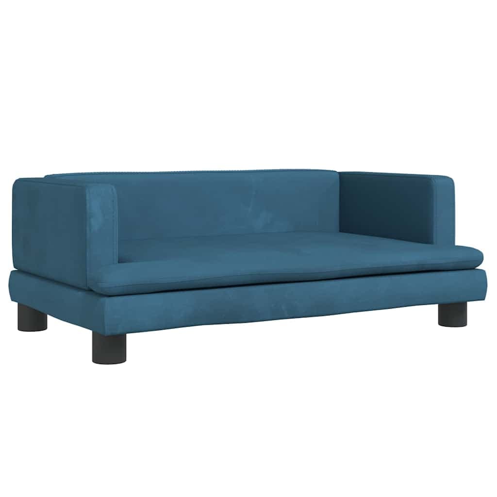 Lettino per Cani Blu 80x45x30 cm in Velluto — miniatura 2 di 6