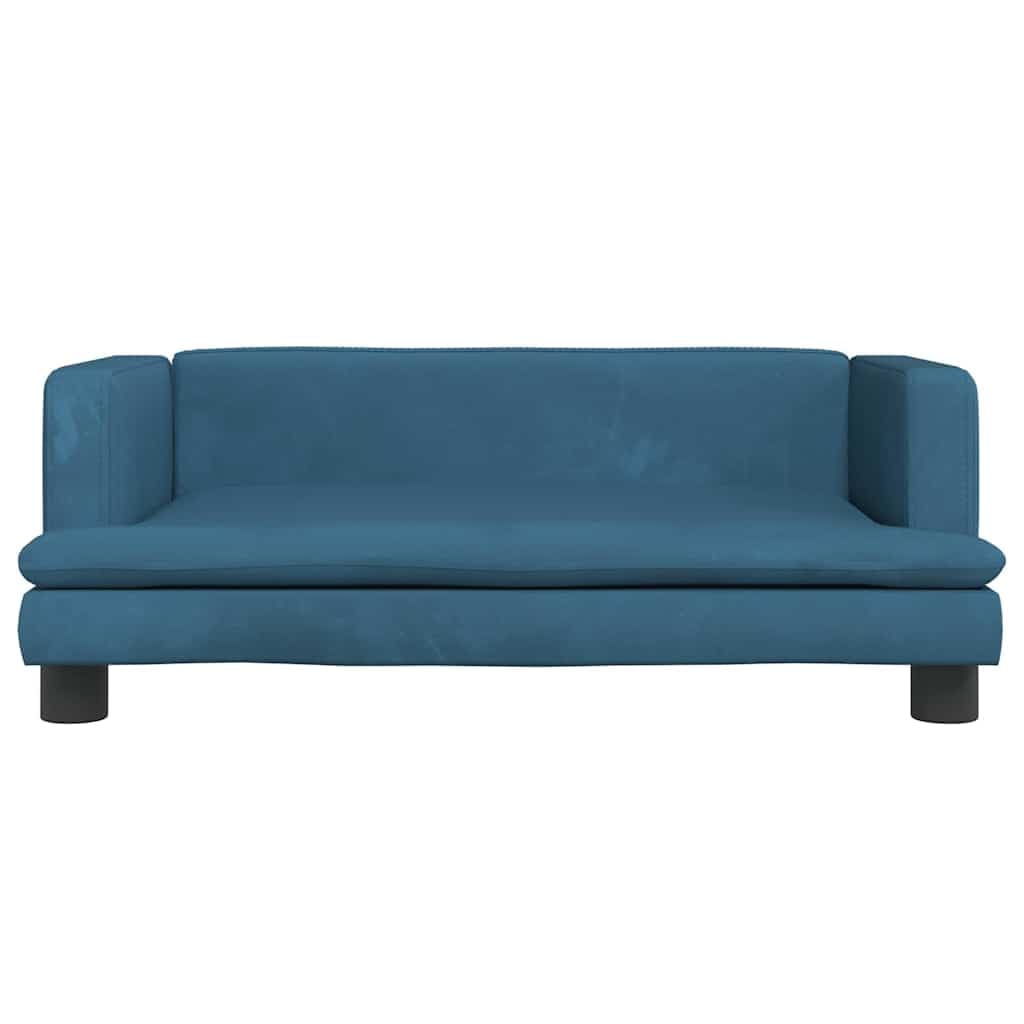 Lettino per Cani Blu 80x45x30 cm in Velluto — miniatura 3 di 6