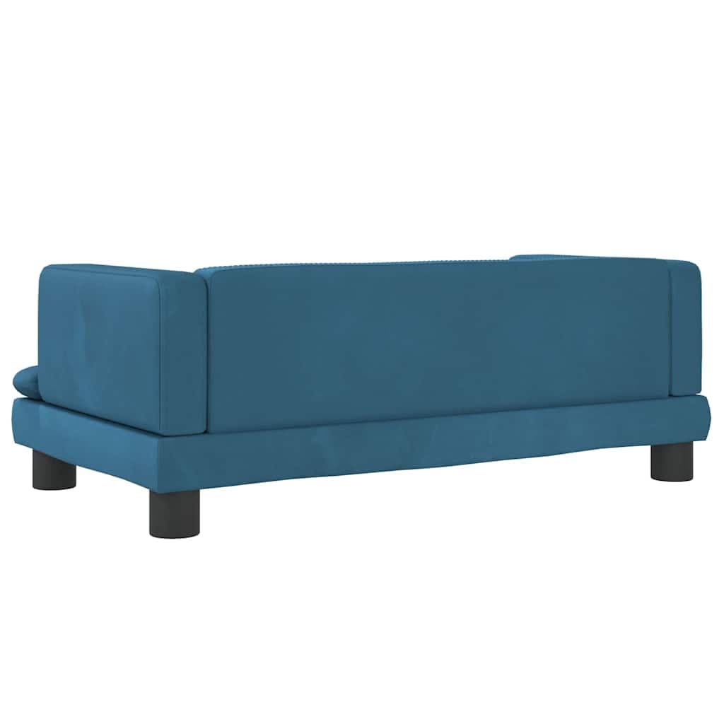 Lettino per Cani Blu 80x45x30 cm in Velluto — miniatura 4 di 6