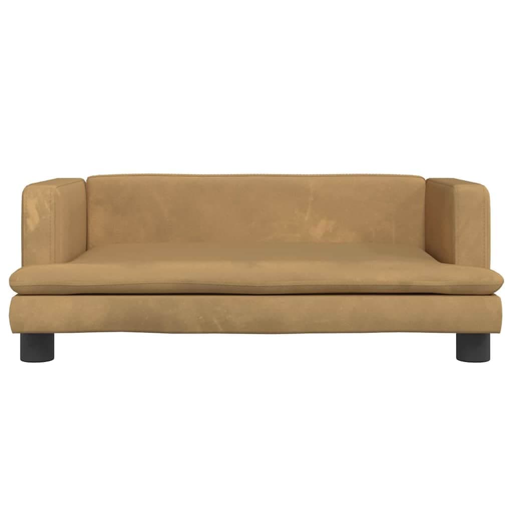 Lettino per Cani Marrone 80x45x30 cm in Velluto — miniatura 3 di 6