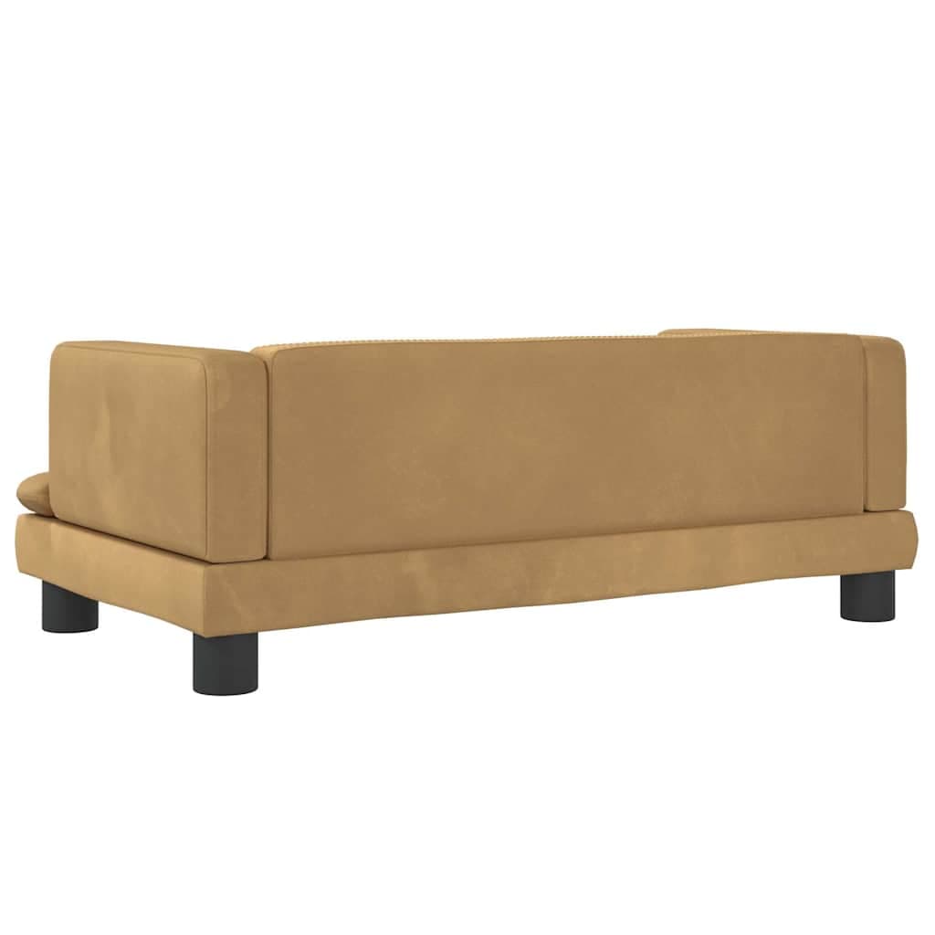 Lettino per Cani Marrone 80x45x30 cm in Velluto — miniatura 4 di 6