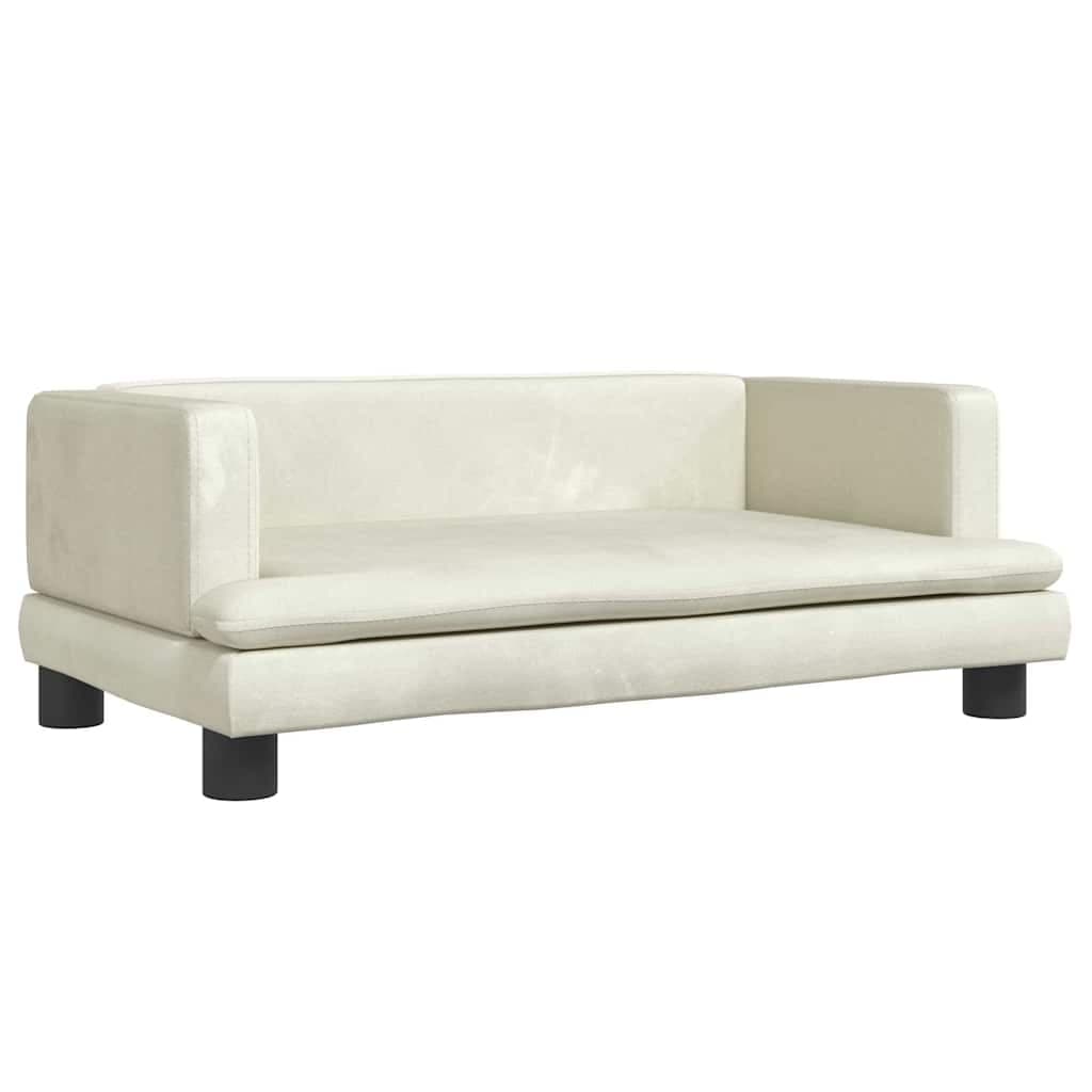 Lettino per Cani Crema 80x45x30 cm in Velluto — miniatura 2 di 6
