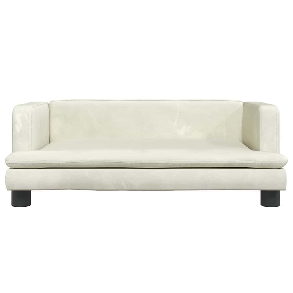 Lettino per Cani Crema 80x45x30 cm in Velluto — miniatura 3 di 6