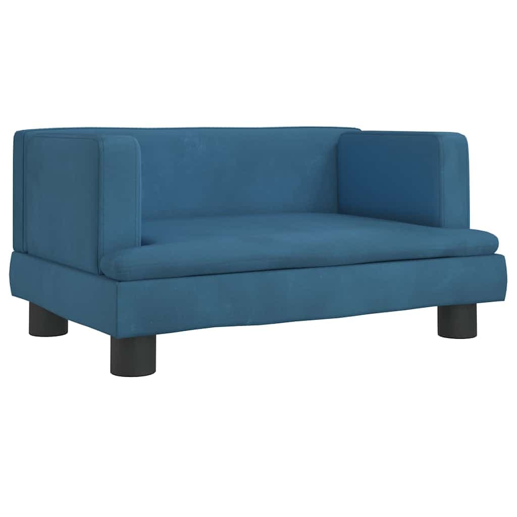 Lettino per Cani Blu 60x40x30 cm in Velluto — miniatura 2 di 6