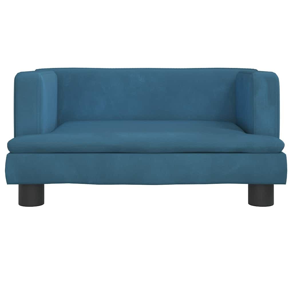 Lettino per Cani Blu 60x40x30 cm in Velluto — miniatura 3 di 6