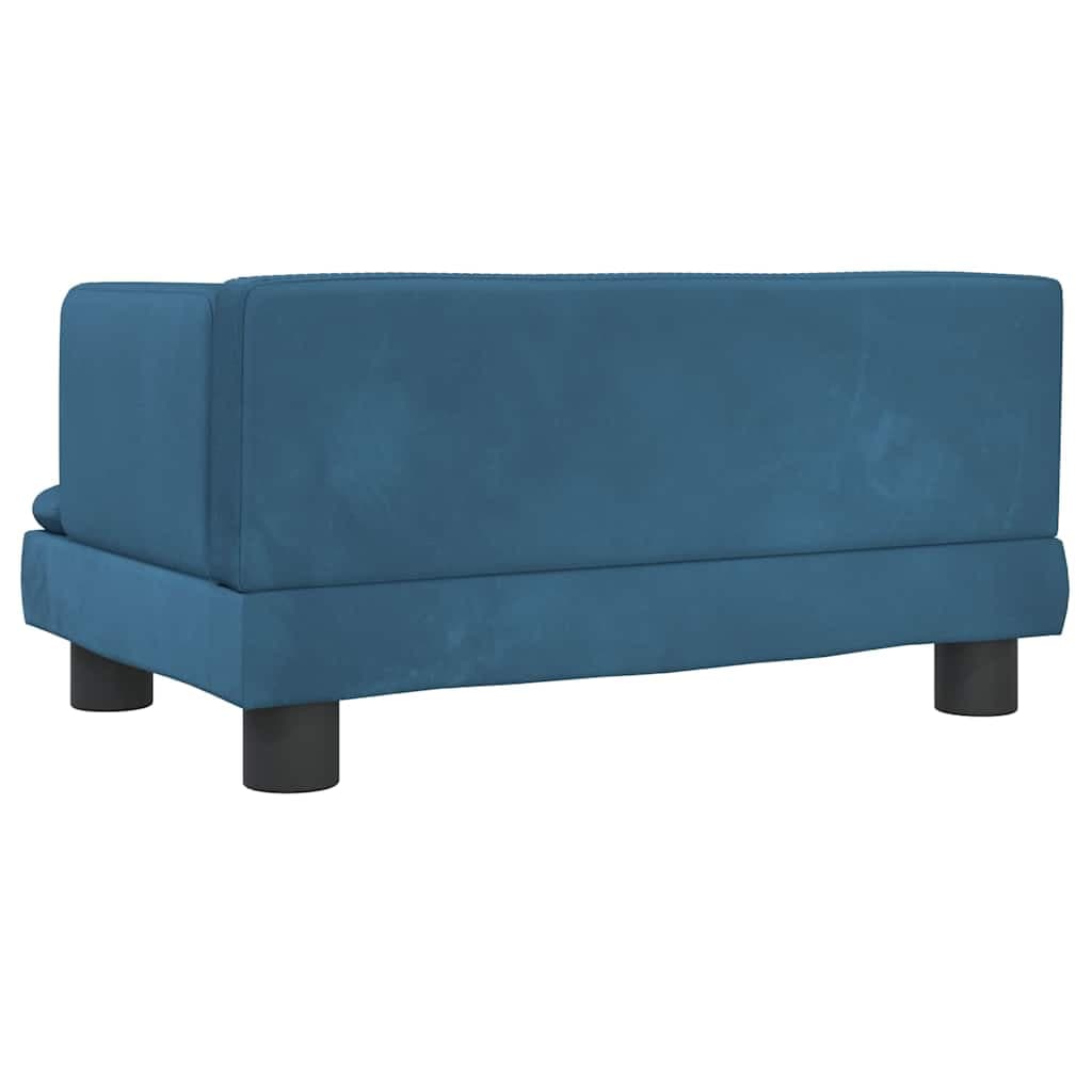 Lettino per Cani Blu 60x40x30 cm in Velluto — miniatura 4 di 6