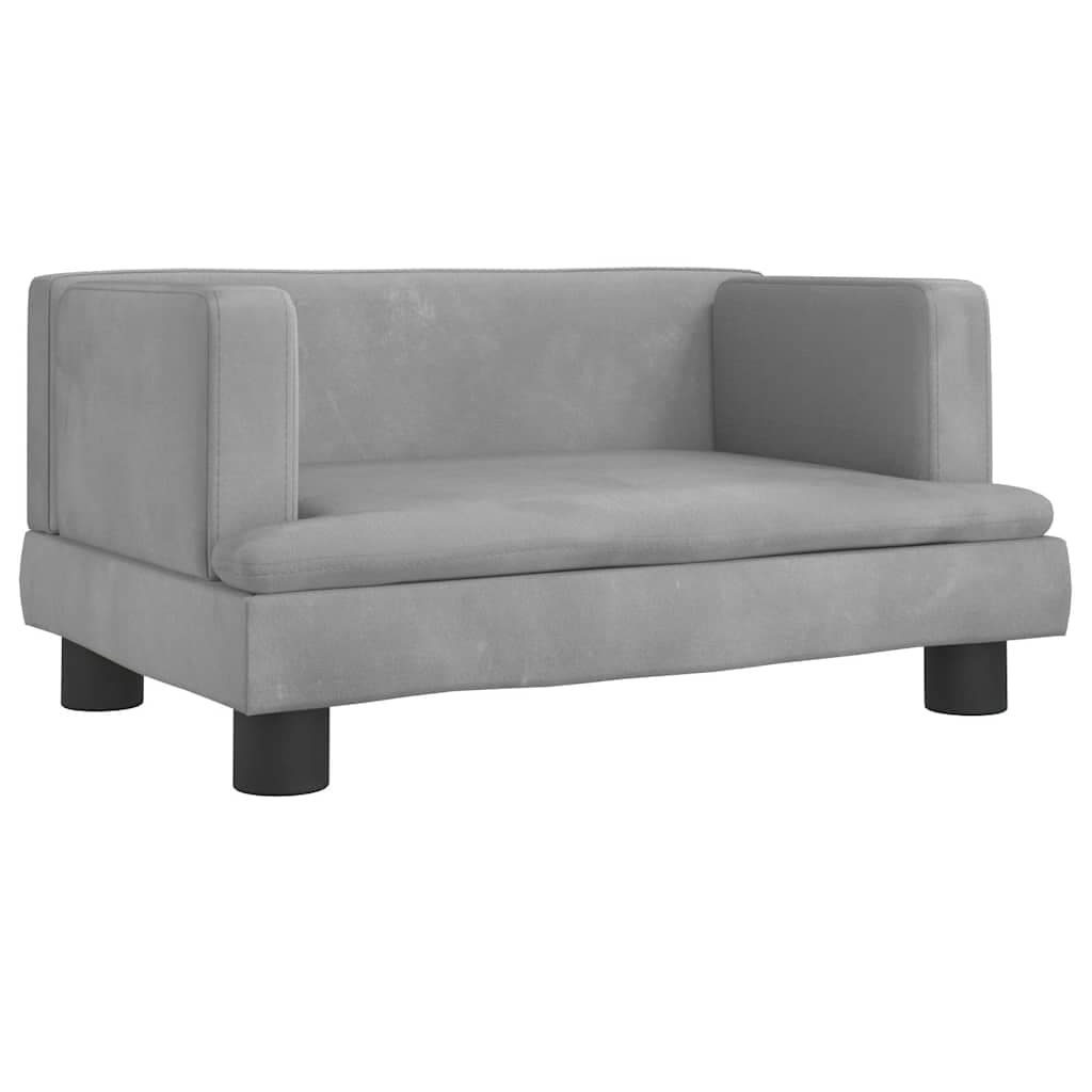 Lettino per Cani Grigio Chiaro 60x40x30 cm in Velluto — miniatura 2 di 6