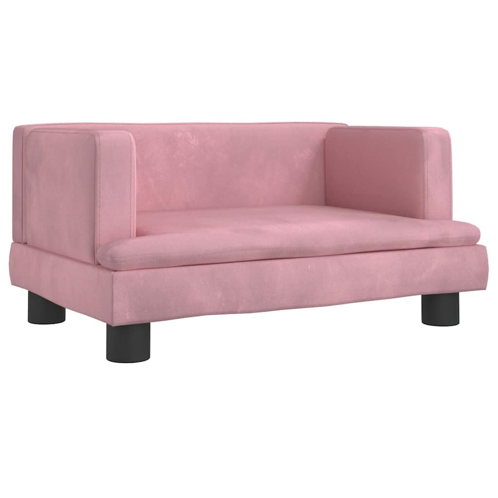 Lettino per Cani Rosa 60x40x30 cm in Velluto — miniatura 2 di 6