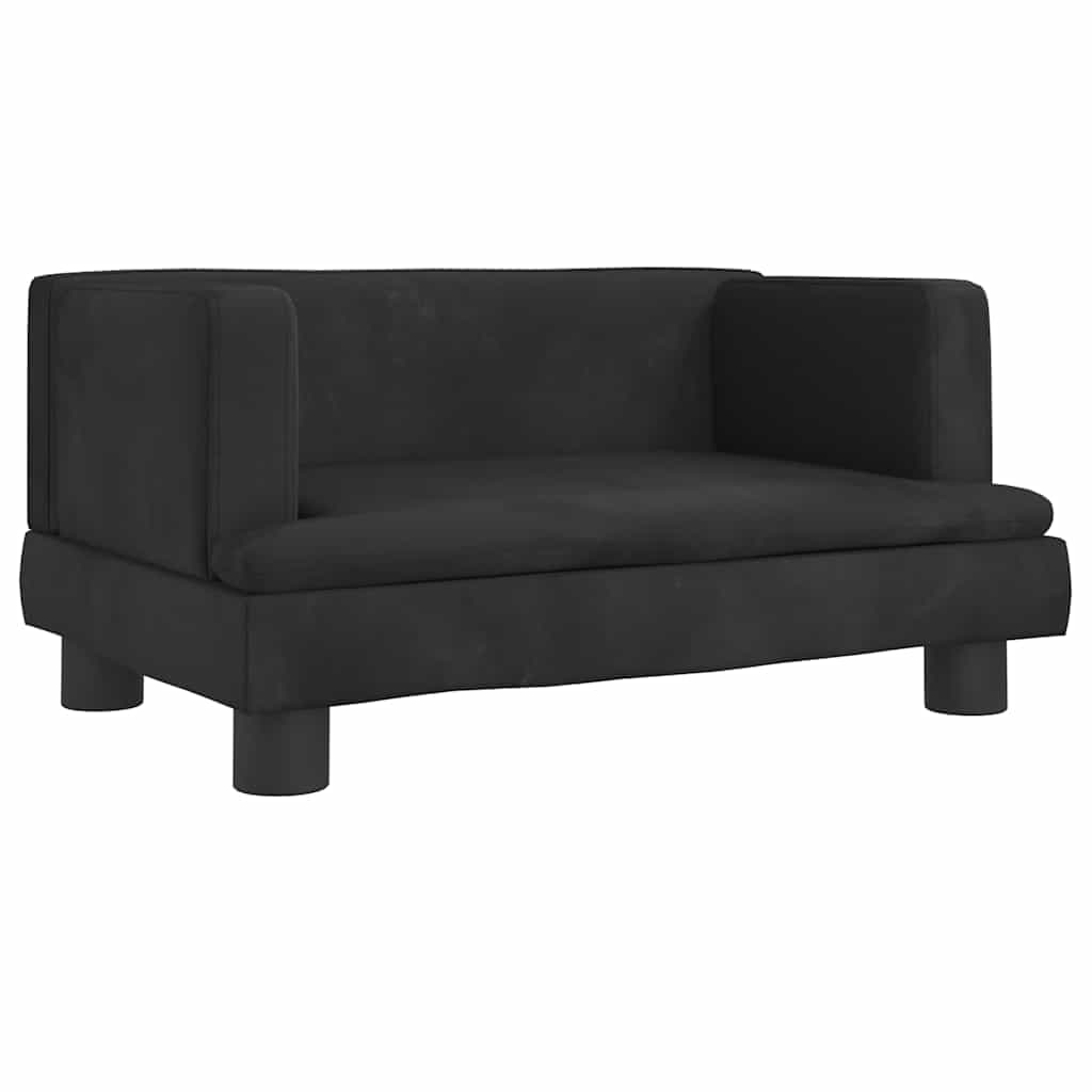 Lettino per Cani Nero 60x40x30 cm in Velluto — miniatura 2 di 6