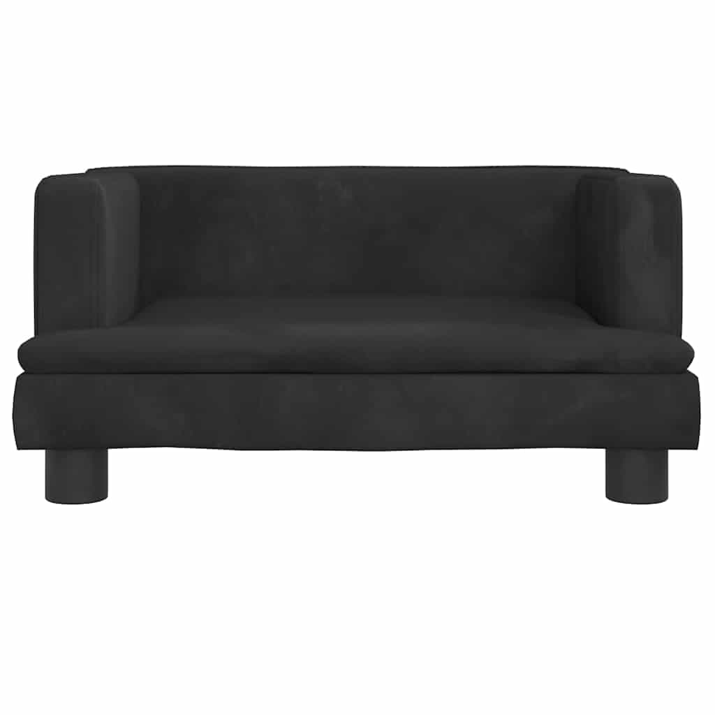 Lettino per Cani Nero 60x40x30 cm in Velluto — miniatura 3 di 6