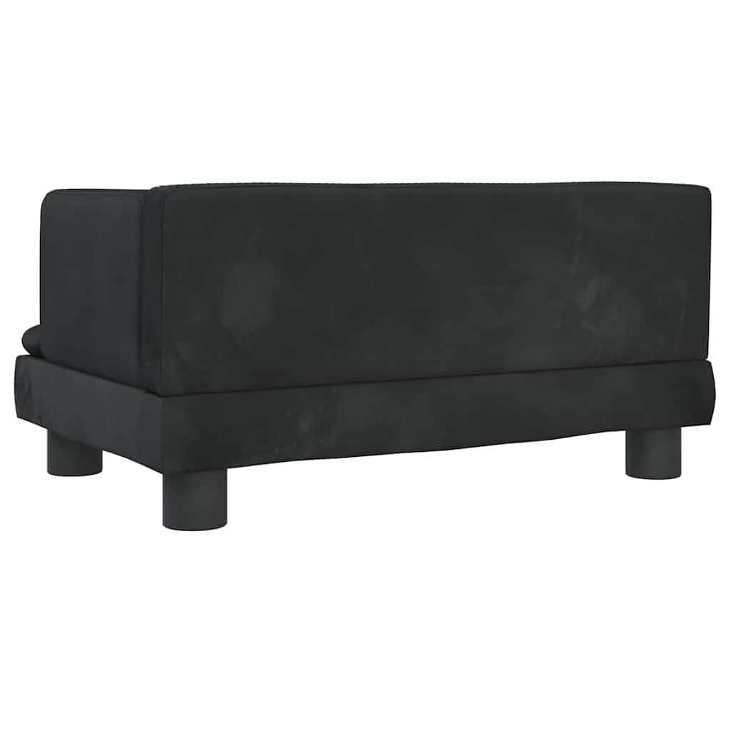 Lettino per Cani Nero 60x40x30 cm in Velluto — miniatura 4 di 6