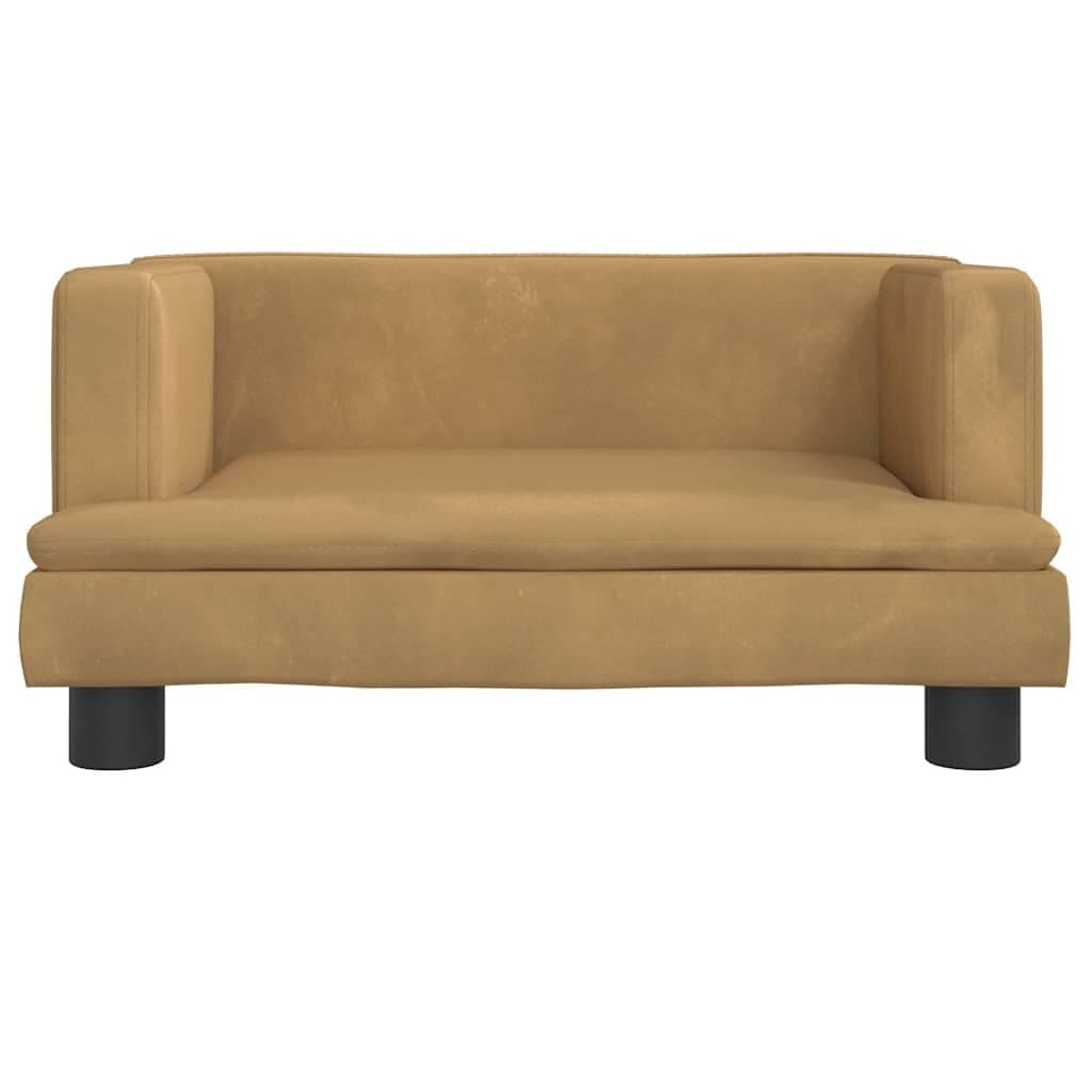 Lettino per Cani Marrone 60x40x30 cm in Velluto — miniatura 3 di 6
