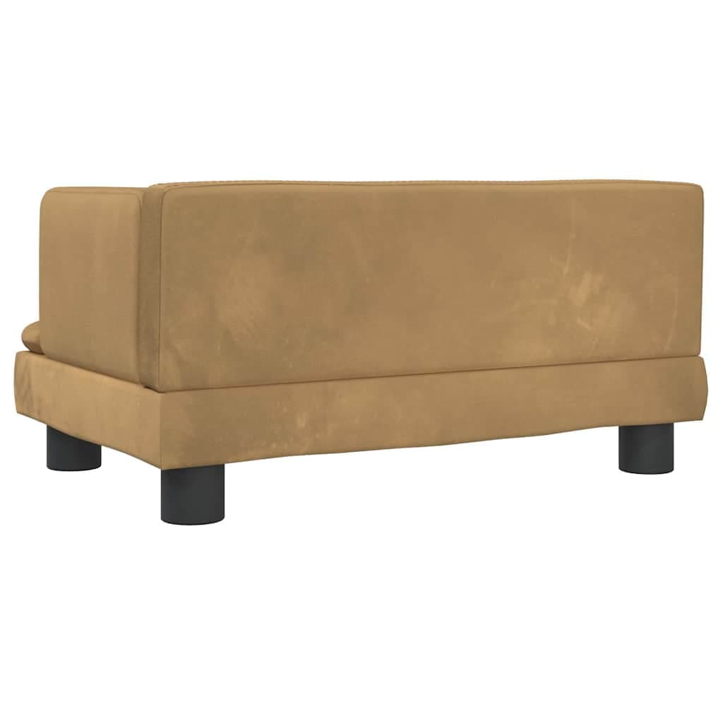 Lettino per Cani Marrone 60x40x30 cm in Velluto — miniatura 4 di 6